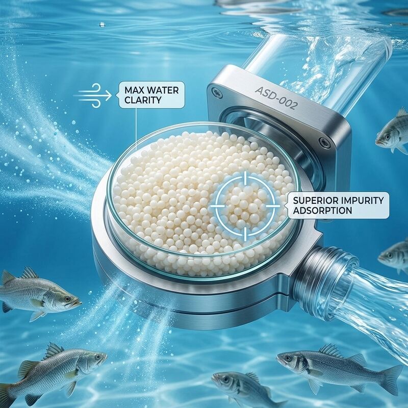 ASD-002 Résine d'échange d'anions Perles macropores 99,8% Pureté pour l'aquaculture